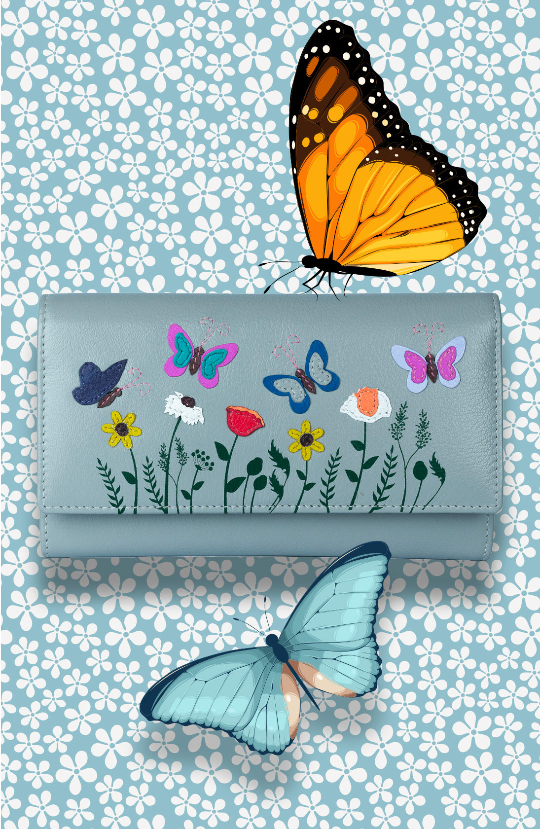 Butterfly Leather good Purse